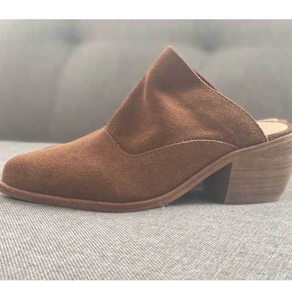 Splendid Symphony Tobacco Suede Stacked Heel Mule - Picture 6 of 7